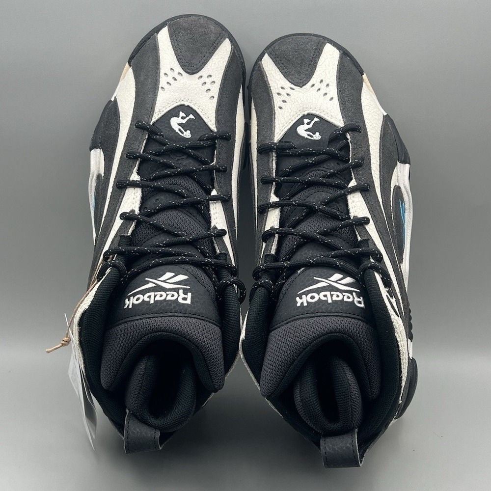 Reebok Shaqnosis Washed Black‎ White Retro Shoes - Men's Size 7.5 Women's Size 9 - Picture 6 of 8
